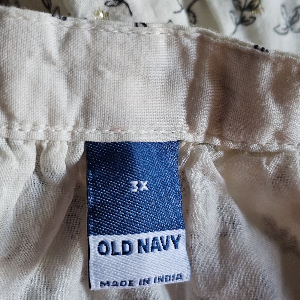 Old Navy Cream Boho Maxi Dress with Tiny Floral Print Siz3 3X - Picture 6 of 11